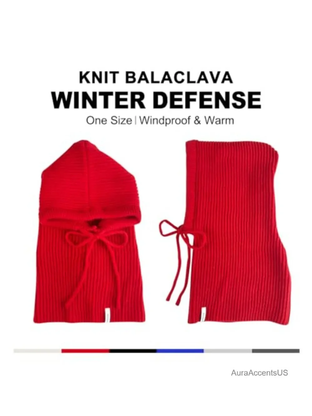 5-in-1 Hooded Scarf Balaclava Winter Hat Neck Gaiter Beanie